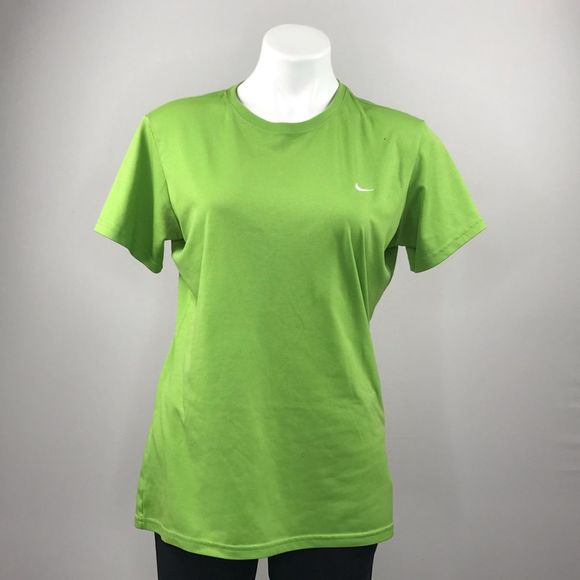 Nike lime green dri fit short sleeve shirt